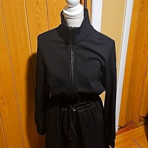Moncler drawstring waist zip up  dress